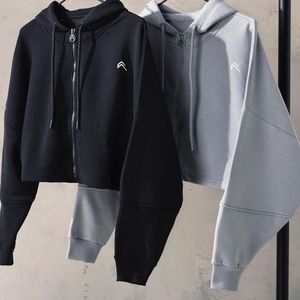 ONER Active Cropped Zip Up- Grey
